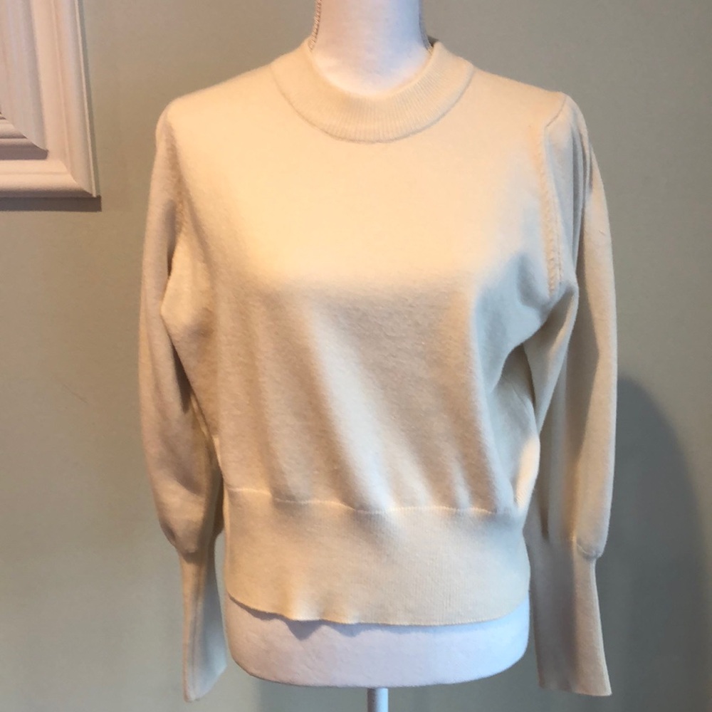 French Connection Cream Crewneck Sweater